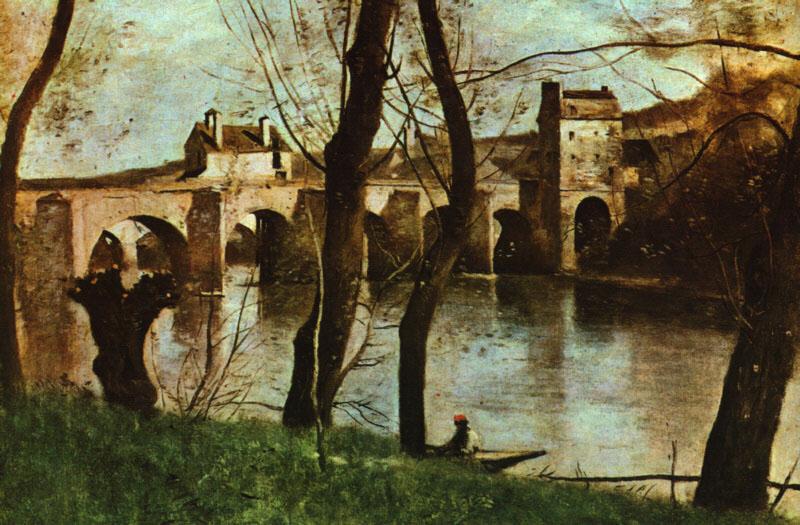  Jean Baptiste Camille  Corot The Bridge at Nantes oil painting image